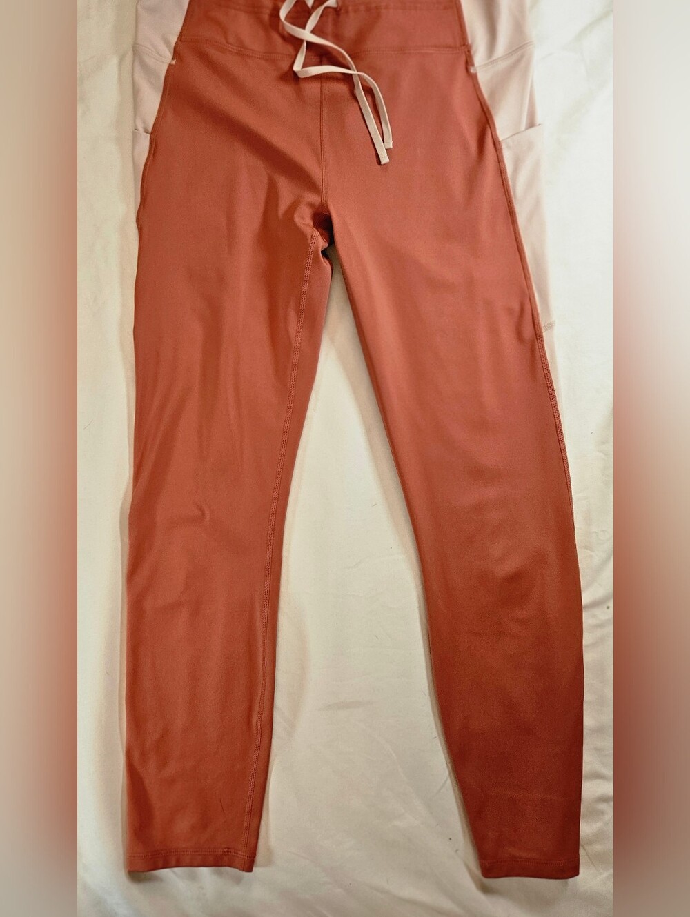 Fabletics Ultracool Womens Pink Pull On Elastic Drawstring Waist Leggings Size L